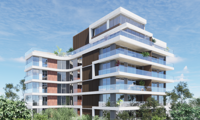 Composição com a fachada